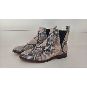 Lucky Brand Haylia Leather Snake Print Chelsea Boot/NWOB, Size 6.5M